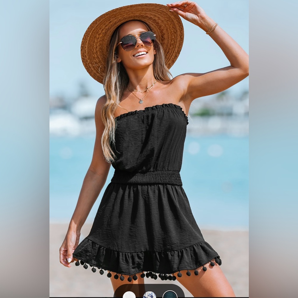 NWT CUPSHE Feelin’ Beachy Backless Tassel Cover-Up Mini Dress